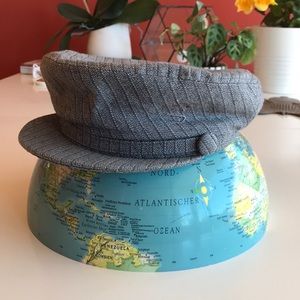 Deisel grey gray striped newsboy cap